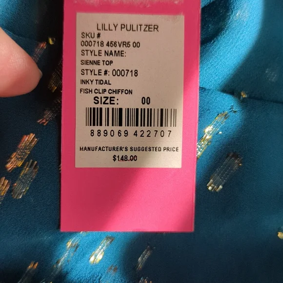 NWT Lilly Pulitzer silk Sienne top, size 00 - Picture 5 of 12